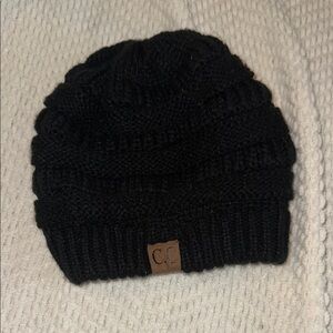 C.C Black Knit Beanie